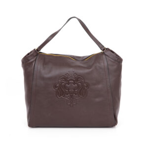 BOLSA DE COURO MARROM TOBACCO SHOPPER
